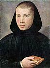 Portrait Canvas Paintings - Portrait of a Young Benedictine